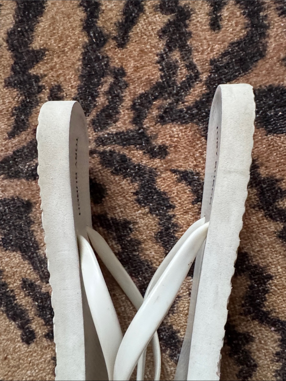 Tory Burch White Logo Flip Flop Sandals - Picture 9 of 11